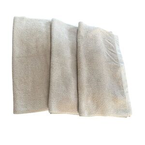 Norwex Baclock Neutral Beige Bath Hand Towels X 3 Loop Hang 28.5X13 Minimalist